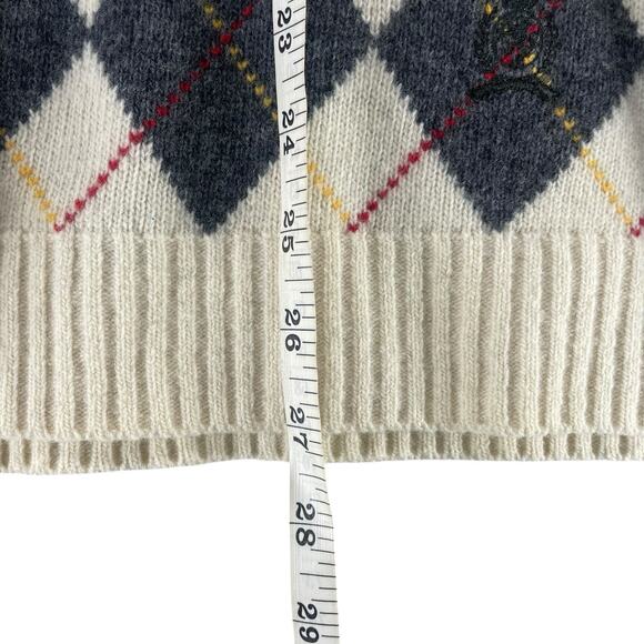 VTG Tommy Hilfiger Argyle Wool Blend Sweater Mens XXL Diamond Preppy Academia - Picture 11 of 13